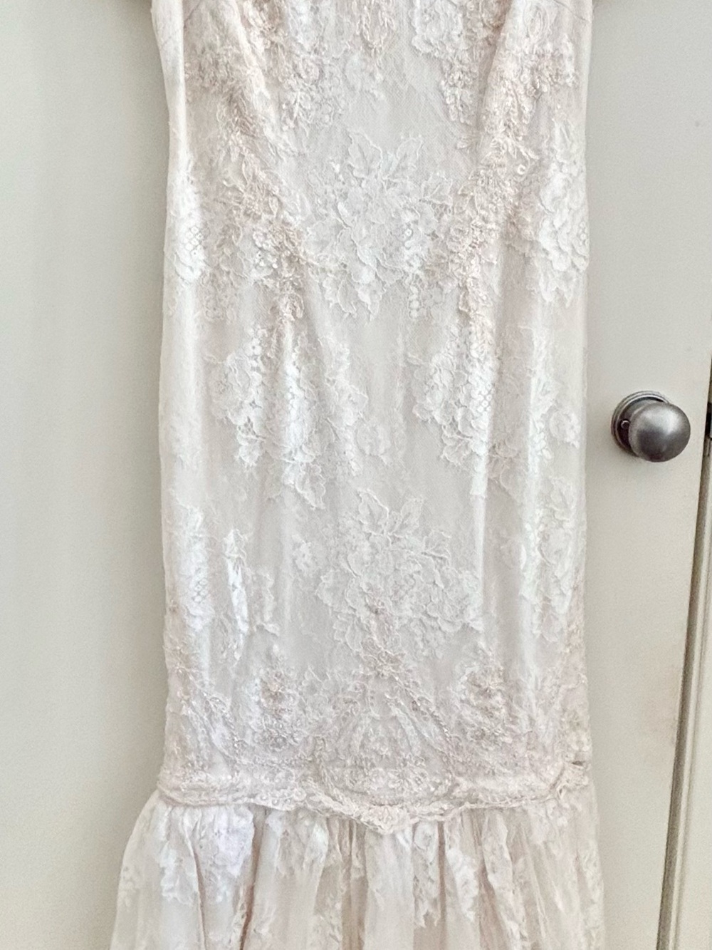BHLDN Ivory Lace Fit-and-Flare Wedding Dress